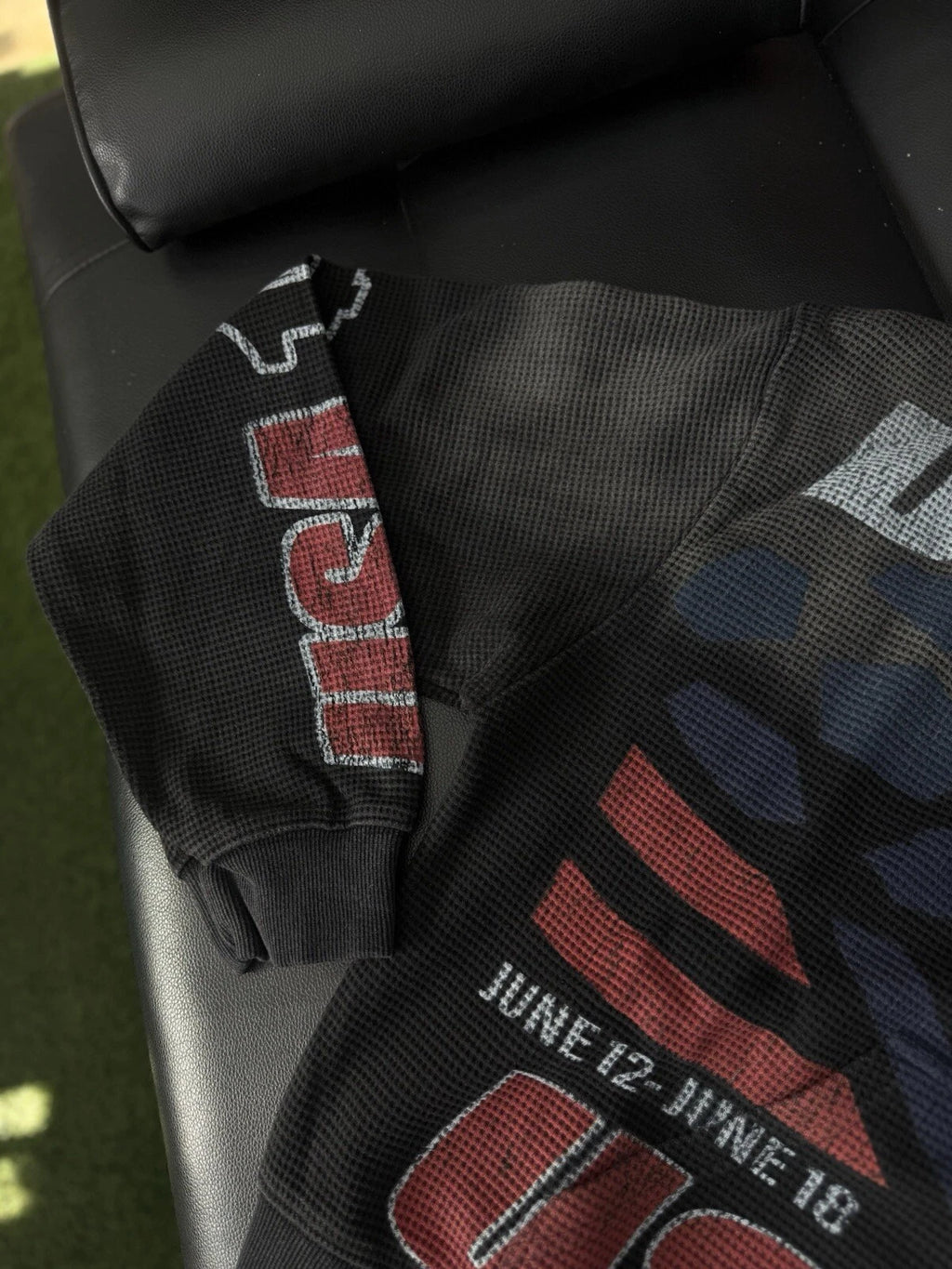 Vale Black Zip Up Hoodie Thermal - Deadstockdenimla