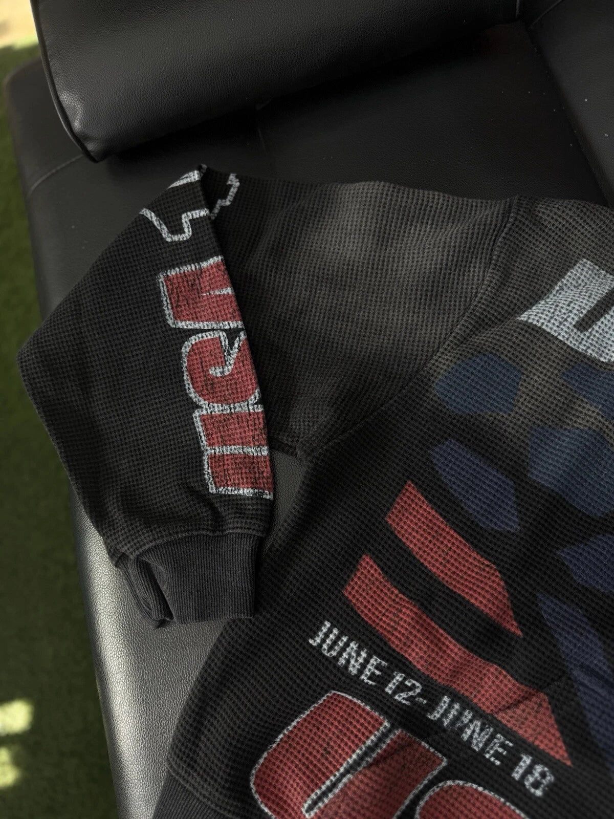 Vale Black Zip Up Hoodie Thermal - Deadstockdenimla