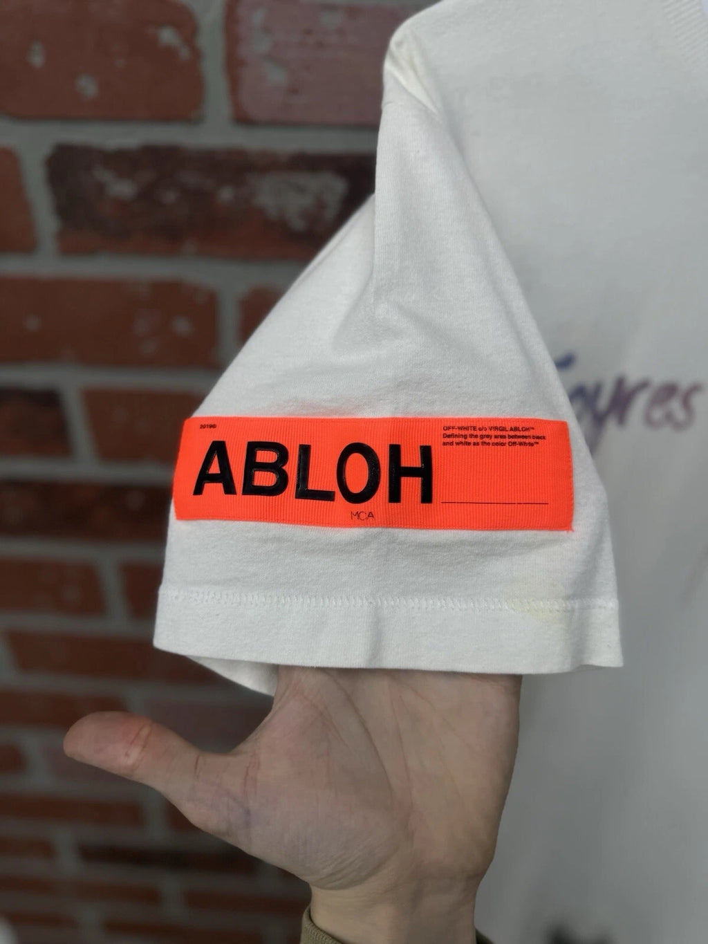 Off White "Cut Here" Logo T Shirt - Deadstockdenimla