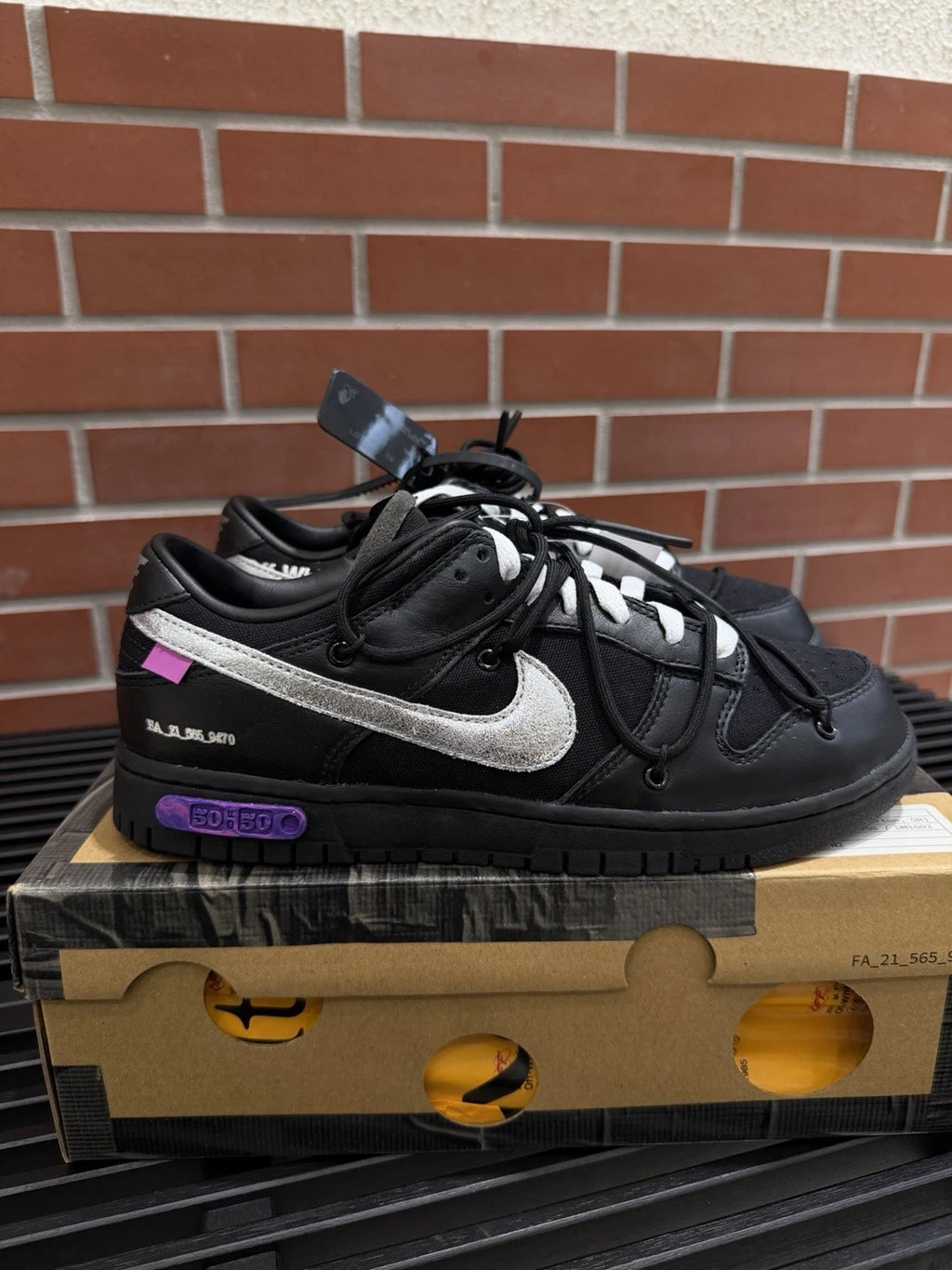 Nike Off-White x Dunk Low Black/Silver