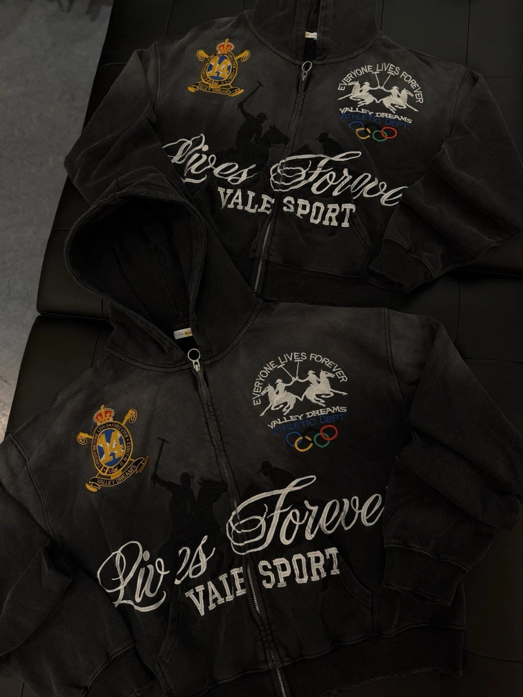 Vale Zip Up Black Hoodie - Deadstockdenimla