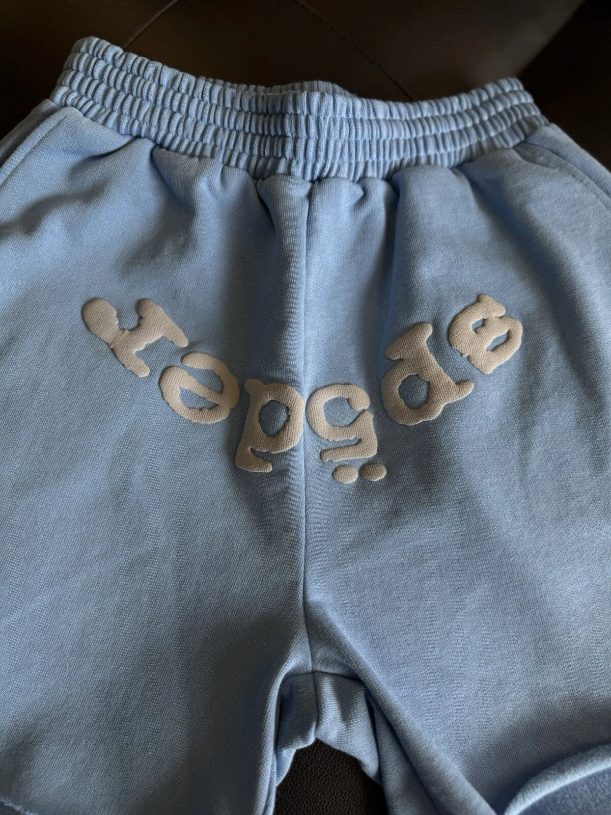 Spider Worldwide Sp5der OG Web Sweat Shorts Baby Blue - Deadstockdenimla