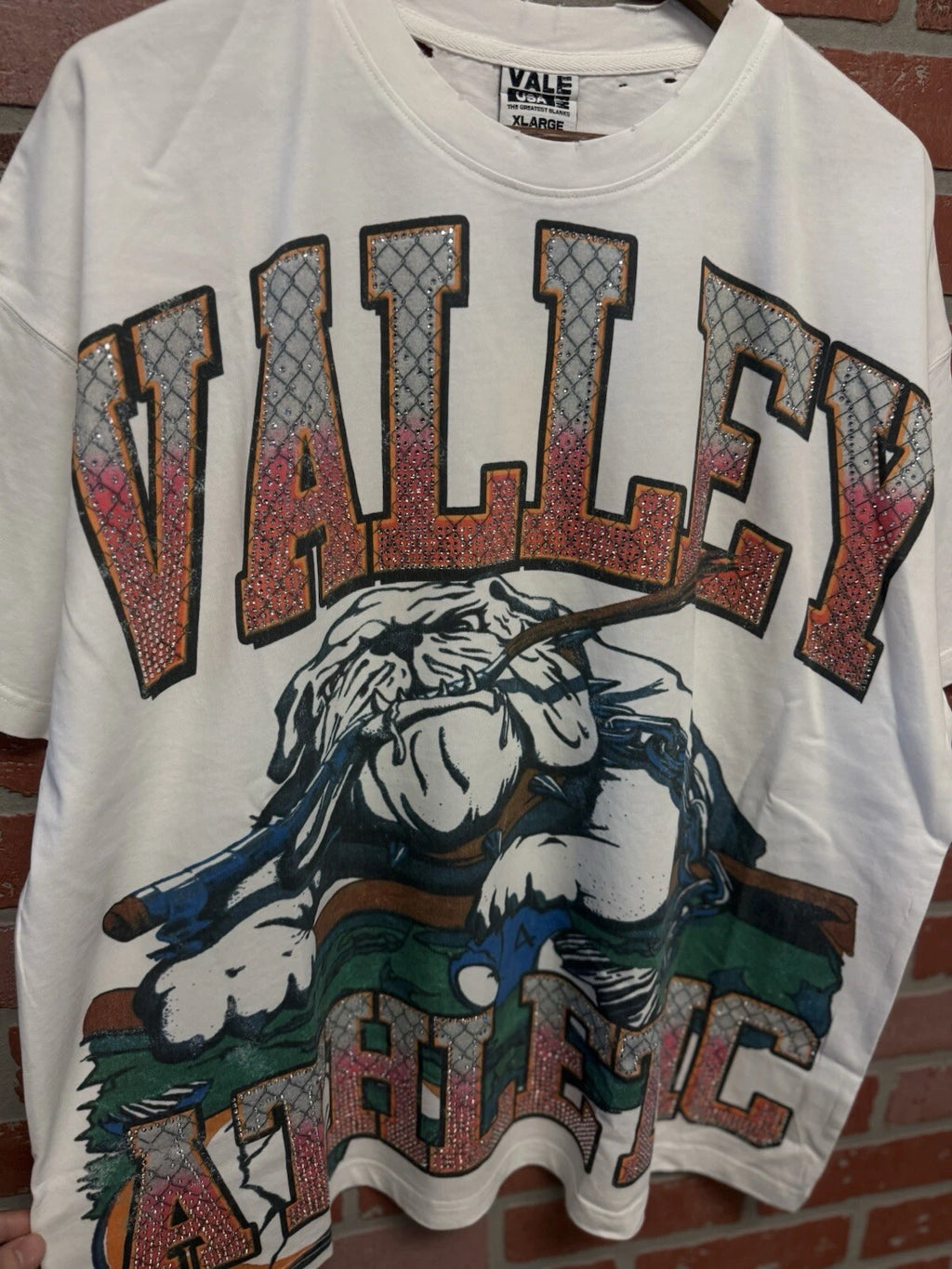 Vale Forever White Bling Tee - Deadstockdenimla