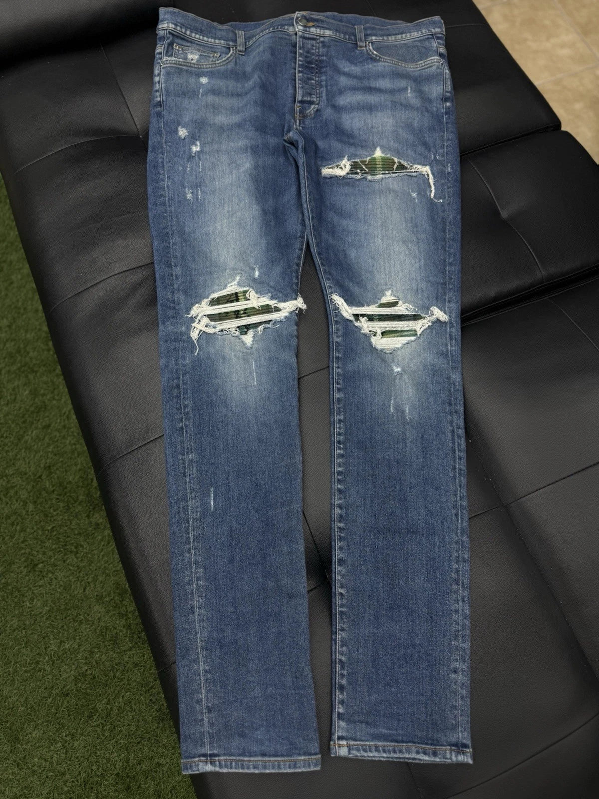 Amiri Jeans Blue Green MX1 - Deadstockdenimla