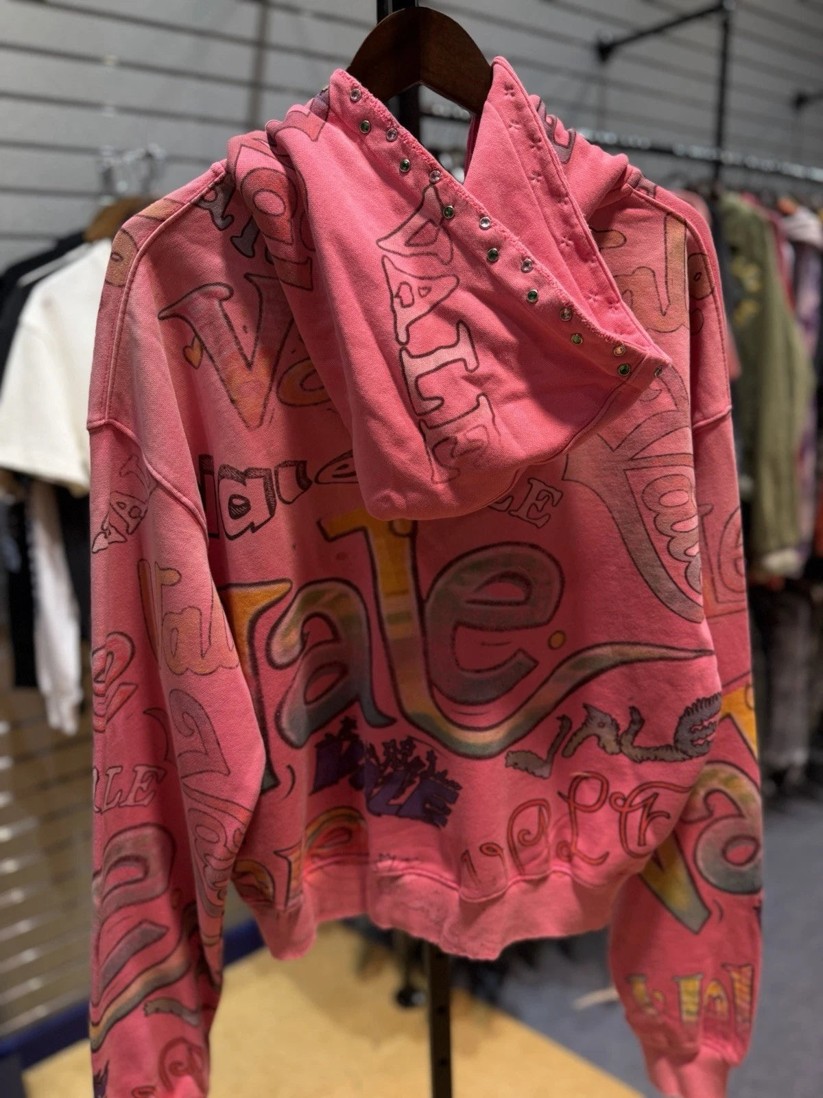 Valley Dreams Zip Up Pink Hoodie - Deadstockdenimla