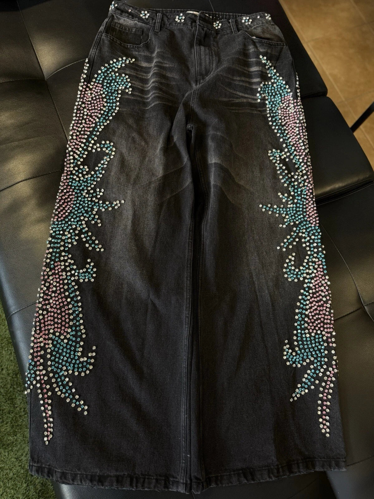 Vale Forever Crystal Black Jeans - Deadstockdenimla
