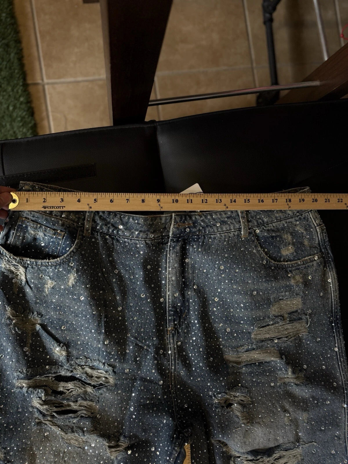 Vale Forever Crystal Blue Jeans - Deadstockdenimla