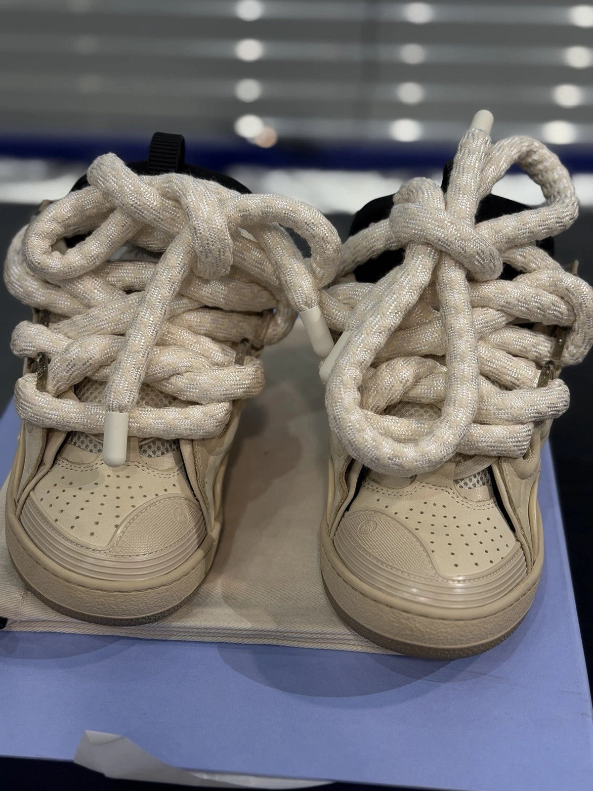 Lanvin Curb Sneakers Tan