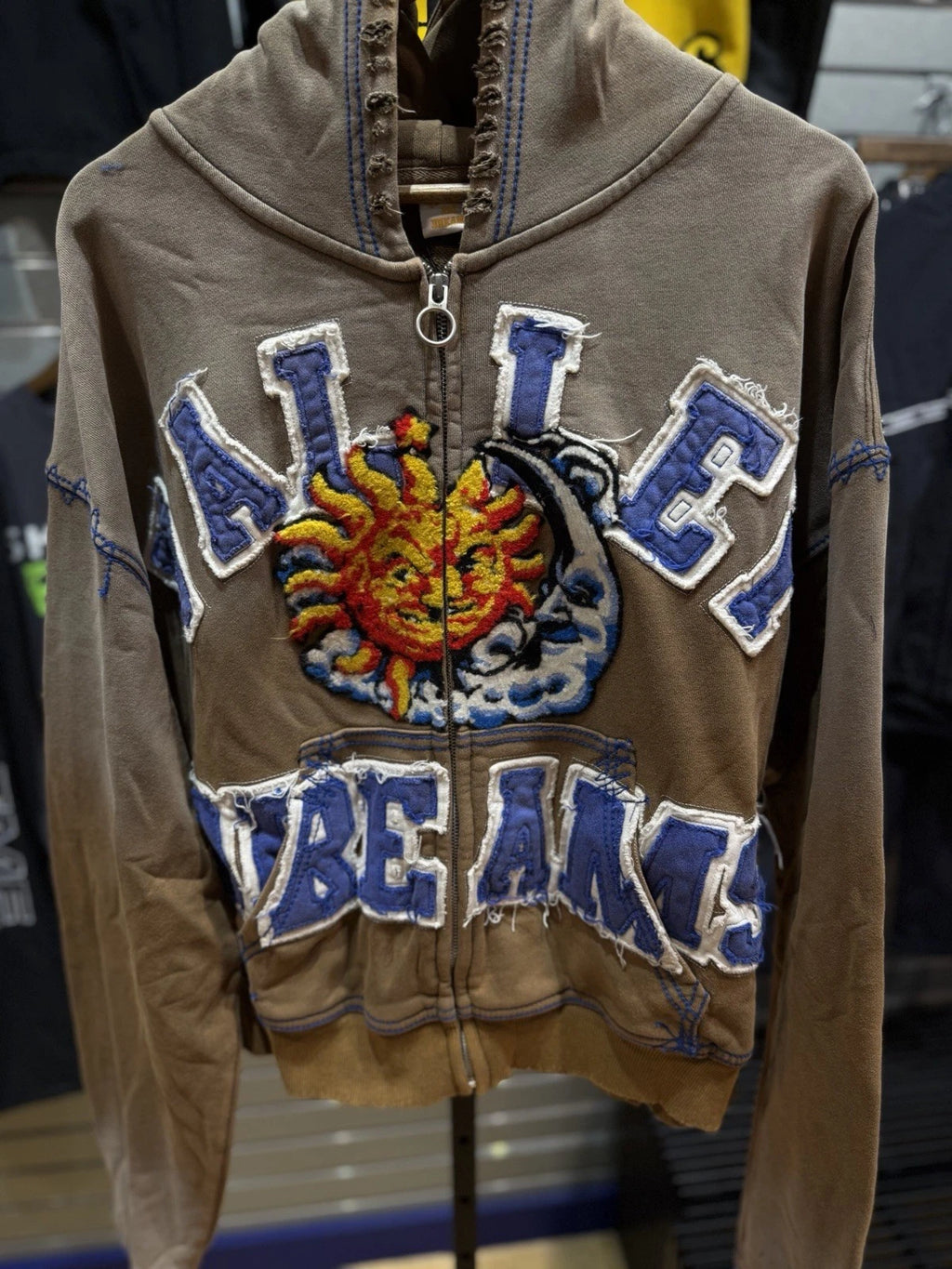Vale Zip Up Brown Sun Hoodie