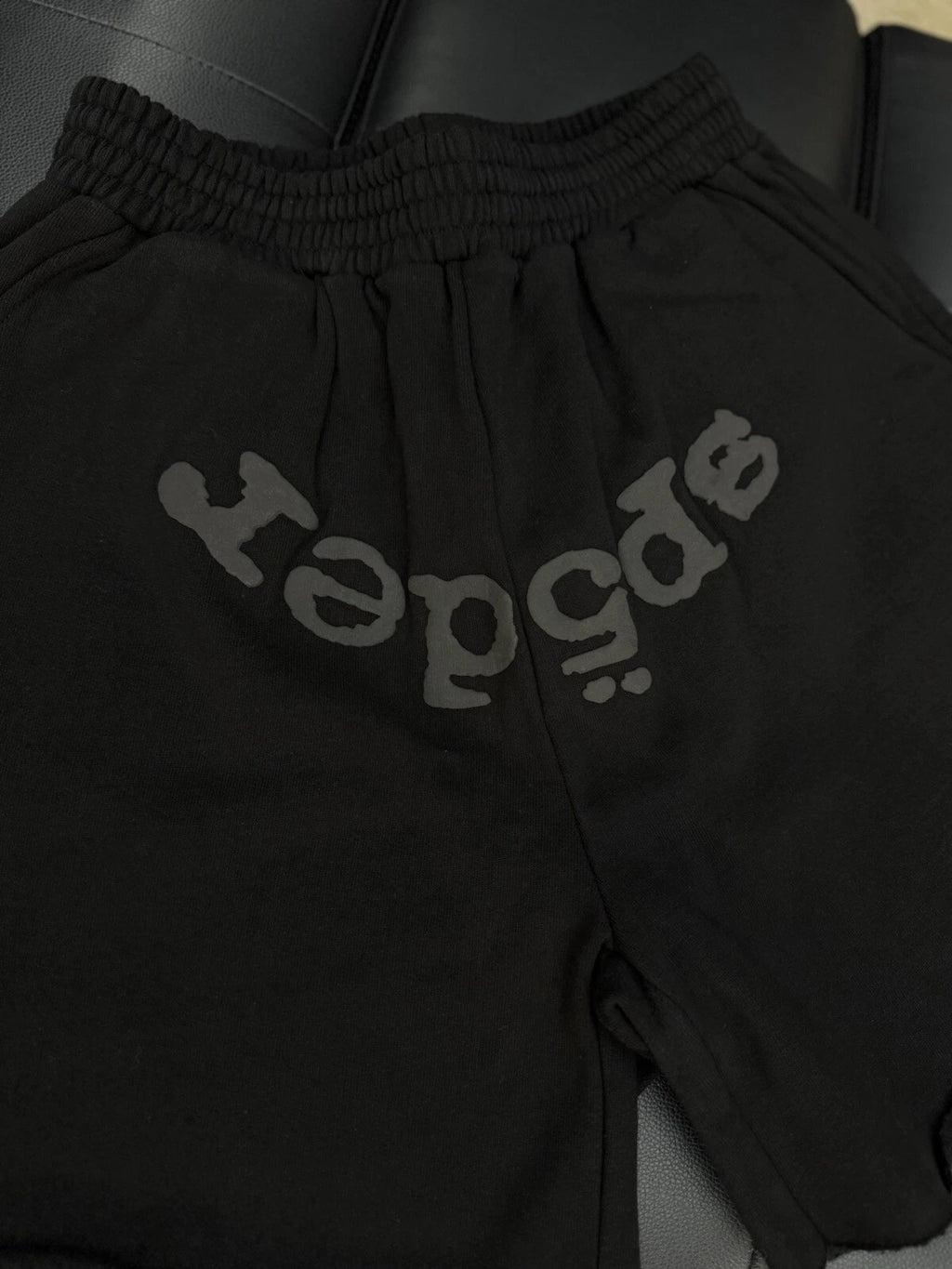 Spider Worldwide Sp5der OG Web Sweat Shorts Black - Deadstockdenimla
