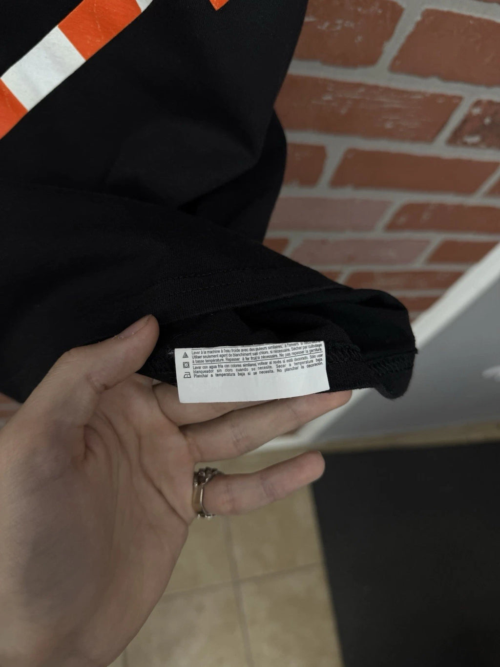 Off-white X Champion Virgil Abloh Black T Shirt - Deadstockdenimla