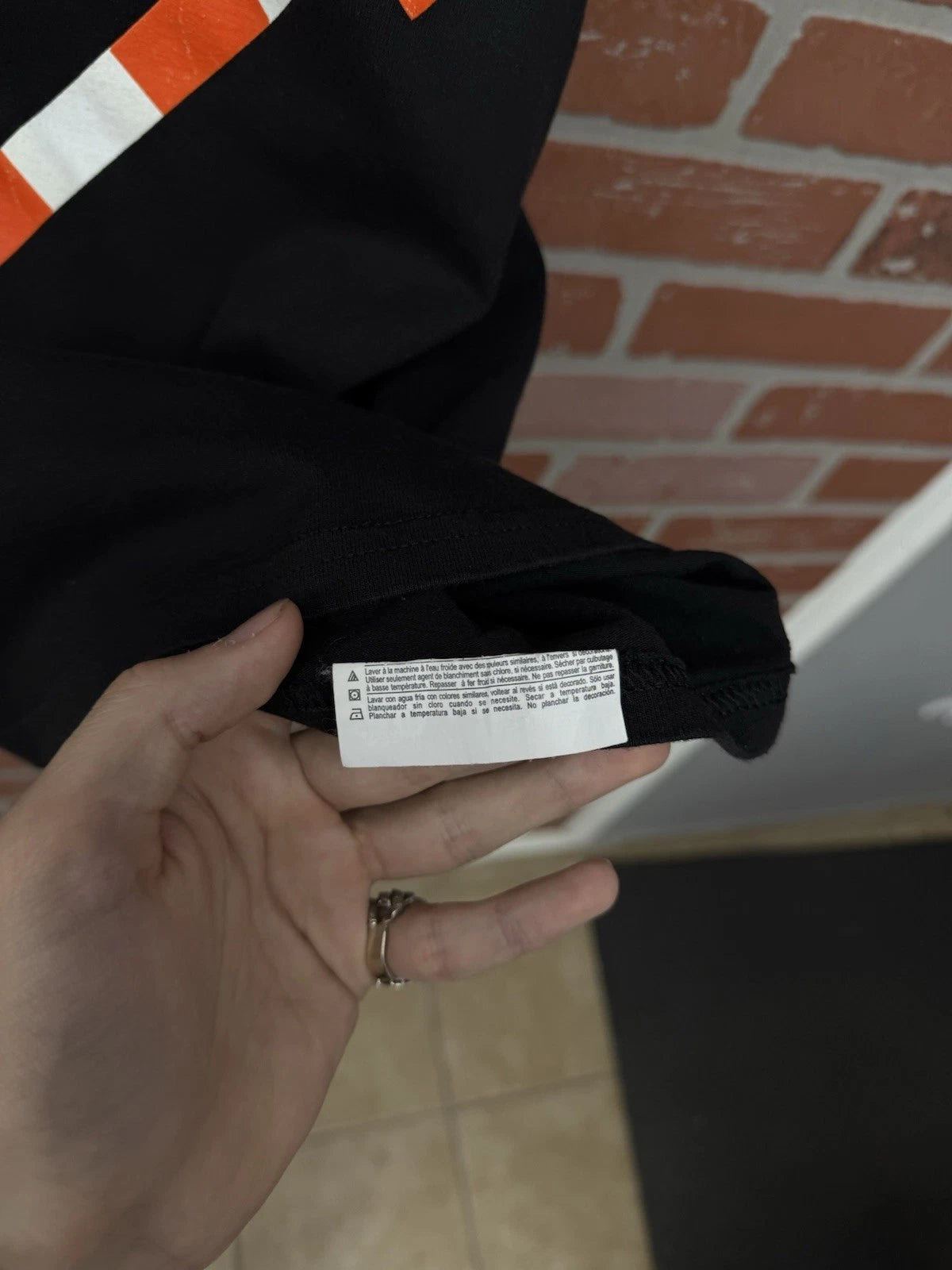 Off-white X Champion Virgil Abloh Black T Shirt - Deadstockdenimla