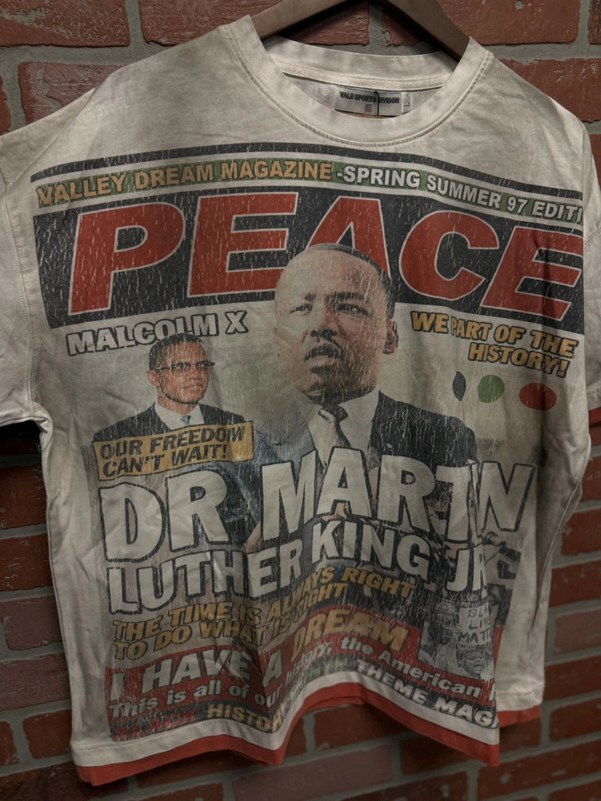 Vale Forever White Peace Tee - Deadstockdenimla