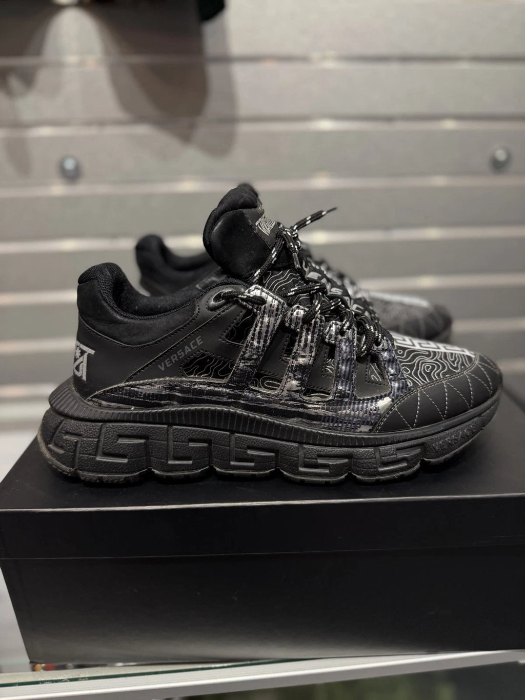 Versace Low-Top Sneakers Black/Silver