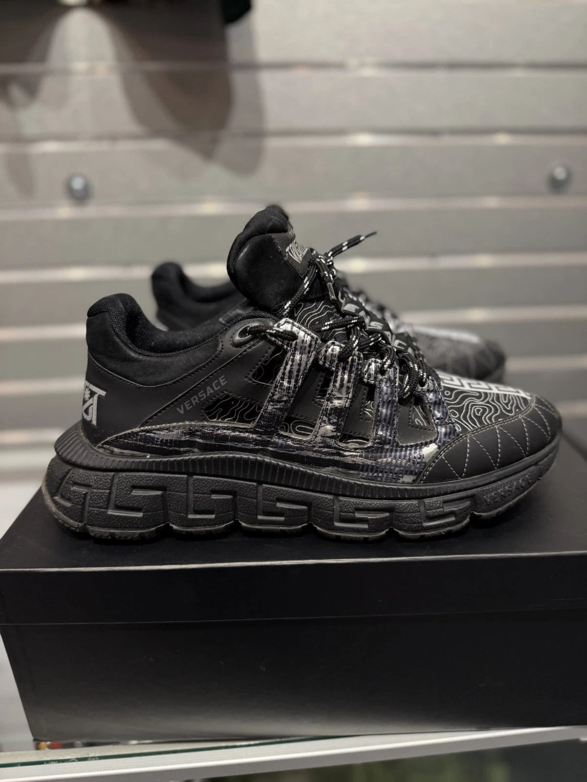 Versace Low-Top Sneakers Black/Silver