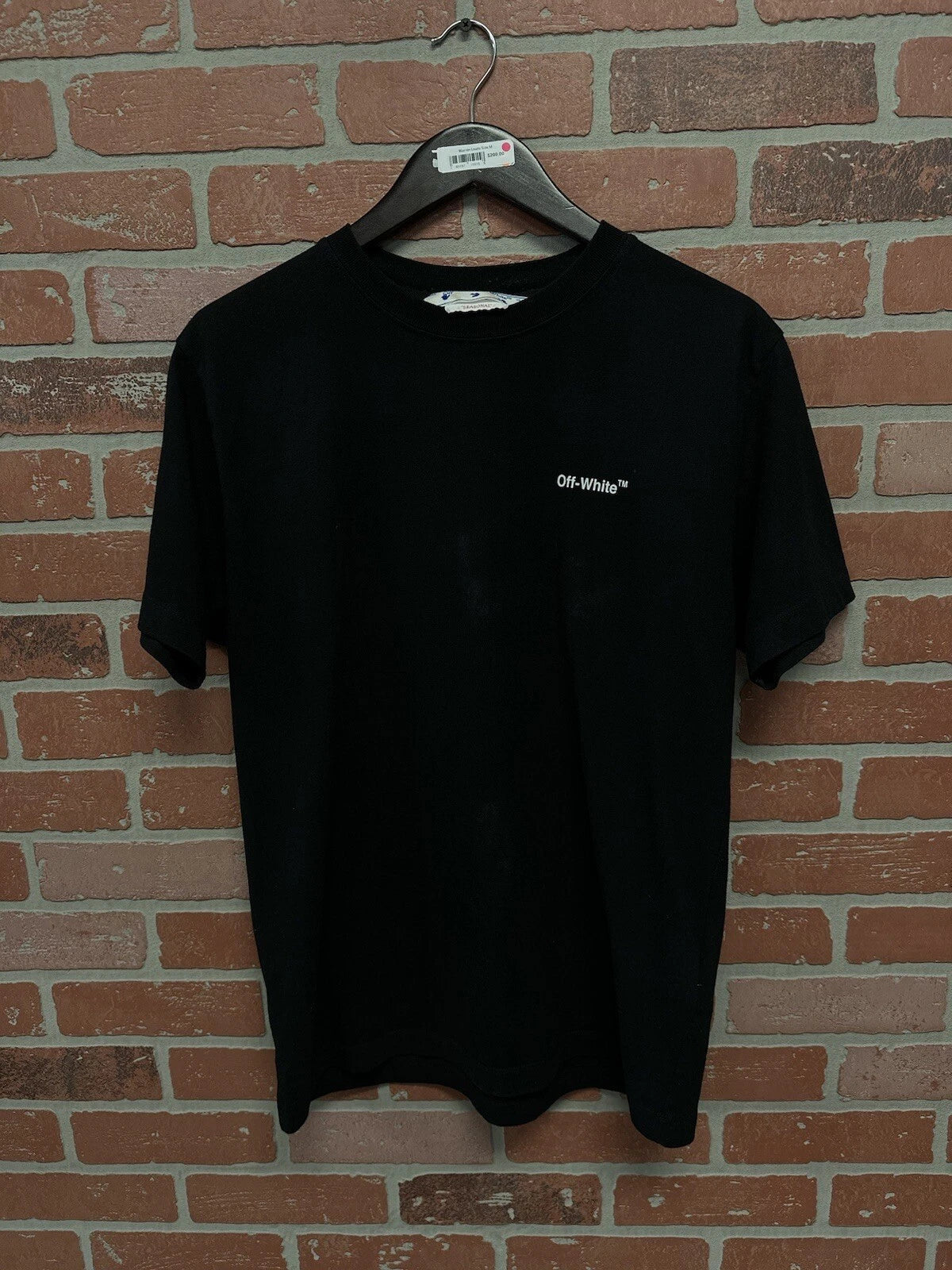 Off- Chain Over Tee Arrow Back Print T-Shirt - Deadstockdenimla