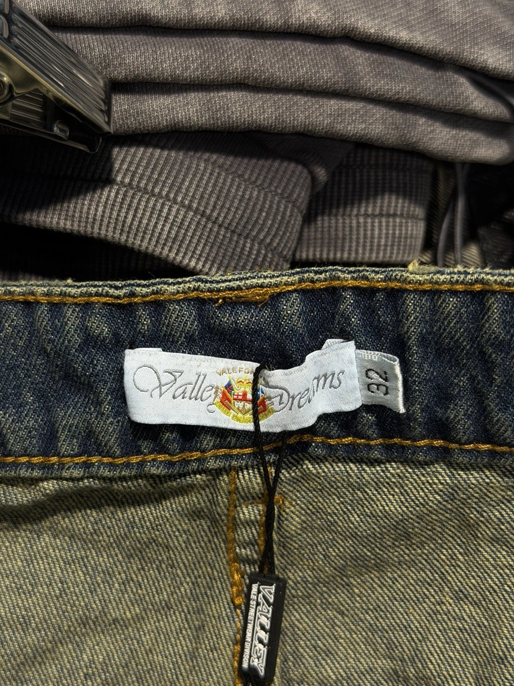 Valley Blue Denim Stone Crystal Shorts