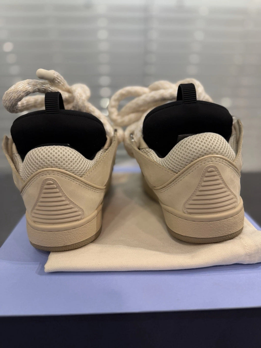 Lanvin Curb Sneakers Tan