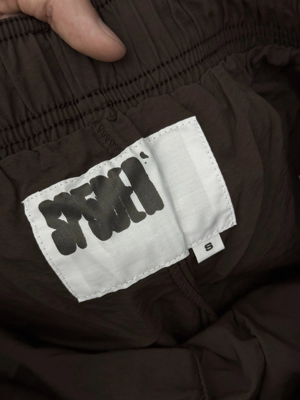 Sp5der Brown/Orange OG Double Layer Shorts - Deadstockdenimla