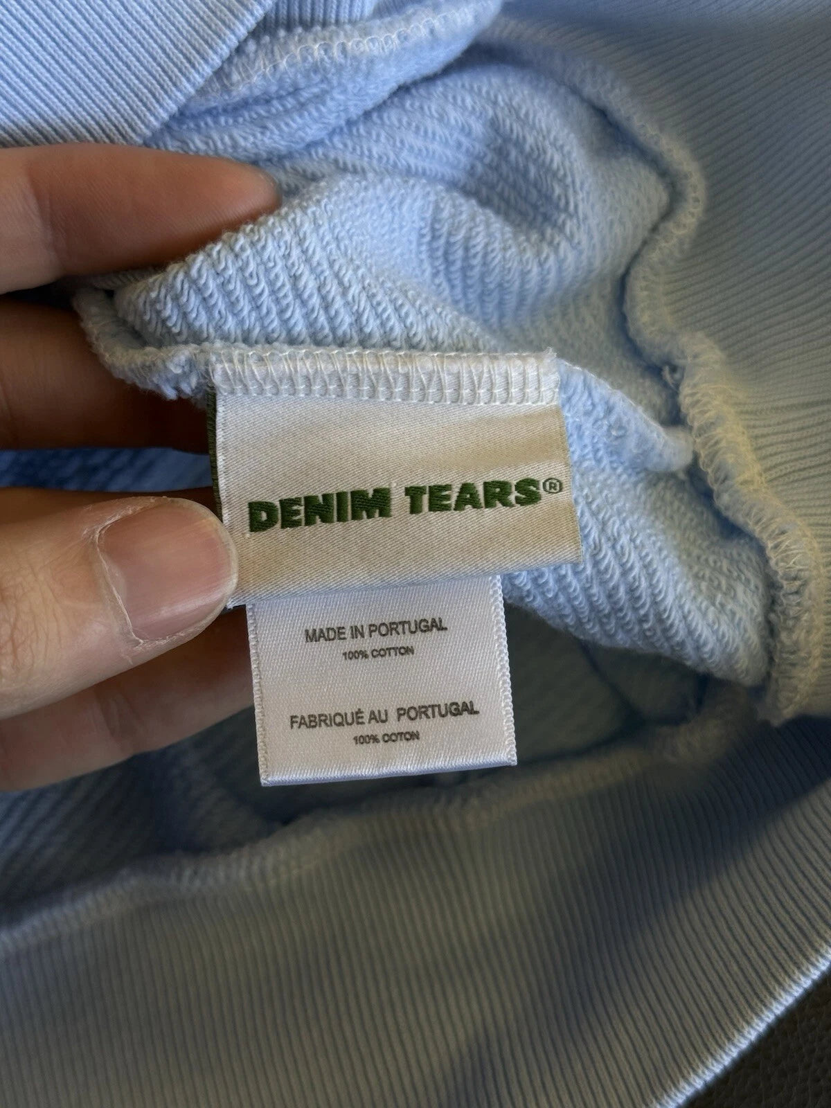Blue Denim Tears Wreath Hoodie - Deadstockdenimla