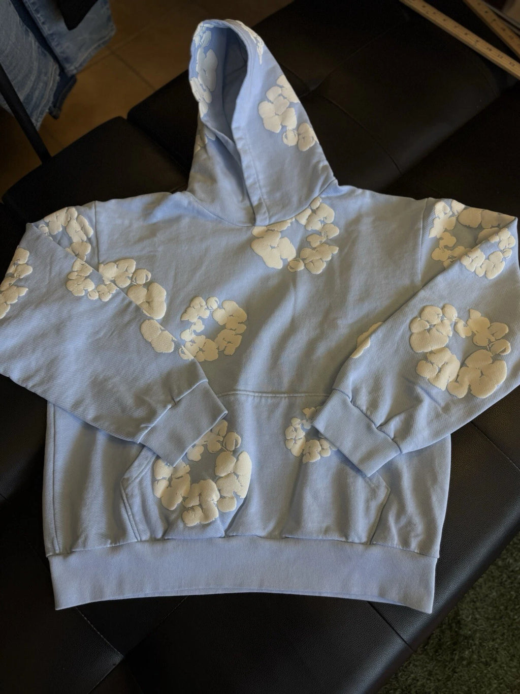 Blue Denim Tears Wreath Hoodie - Deadstockdenimla