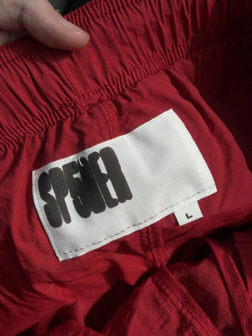 Sp5der Double Layer STAR Shorts Red - Deadstockdenimla