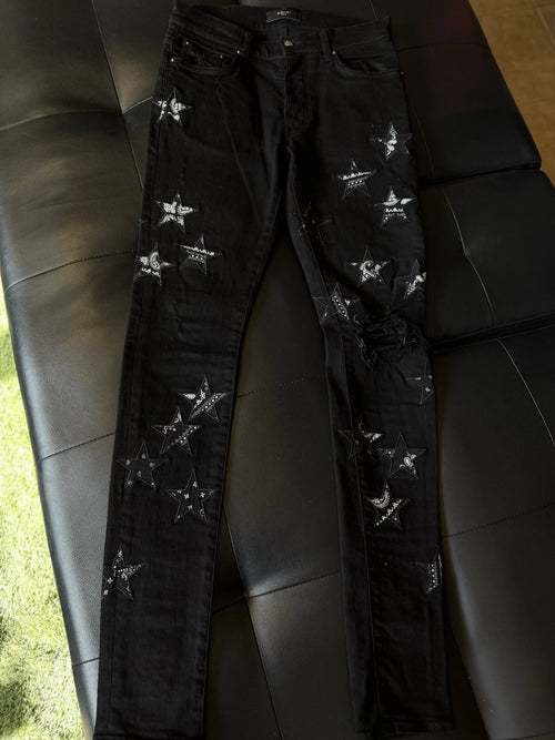 Amiri Jeans Black Star - Deadstockdenimla
