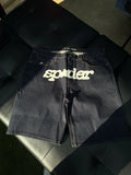 Sp5der OG Logo Denim Short - Deadstockdenimla
