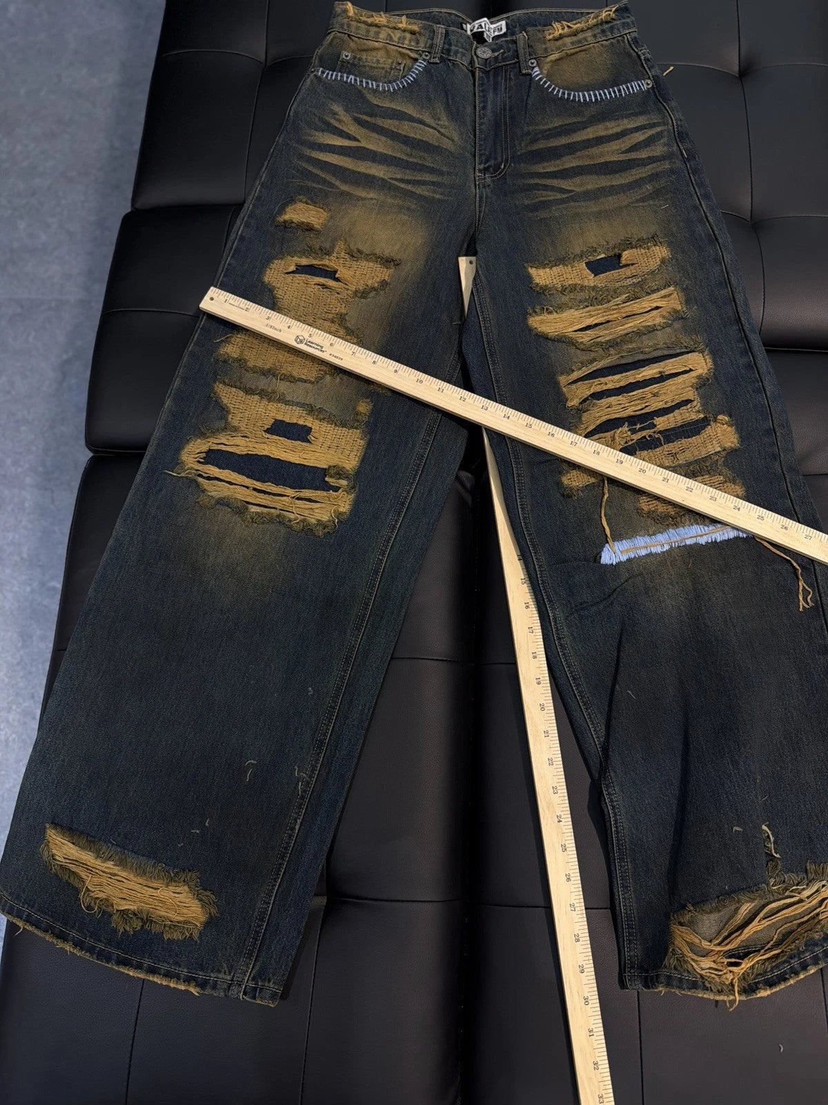 Valley Baggy Denim Blue Jeans - Deadstockdenimla