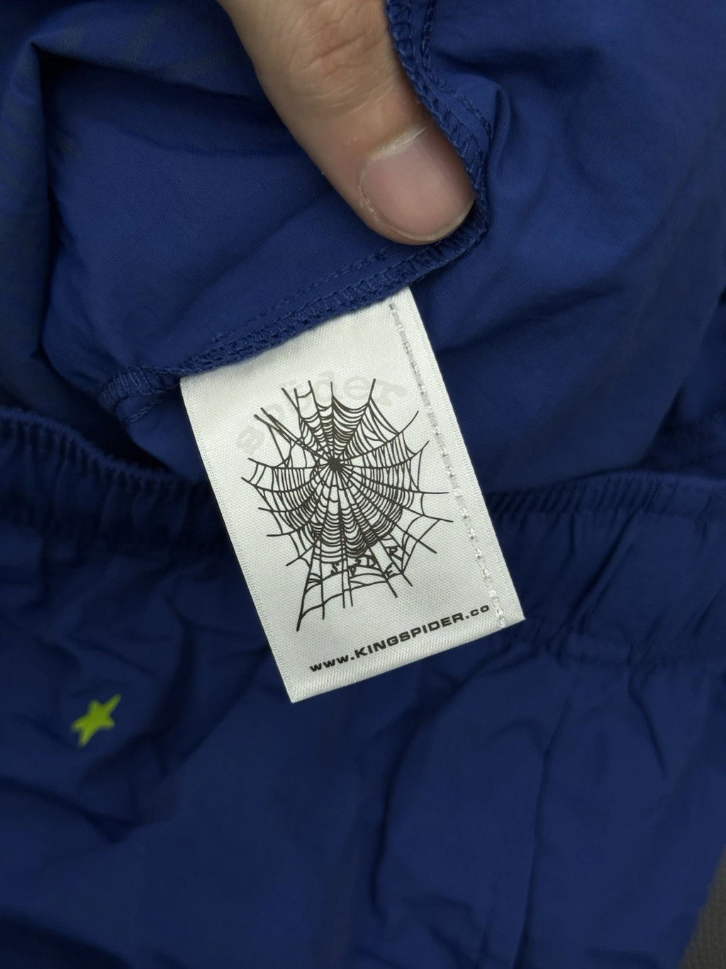 Sp5der Blue OG Double Layer Shorts - Deadstockdenimla