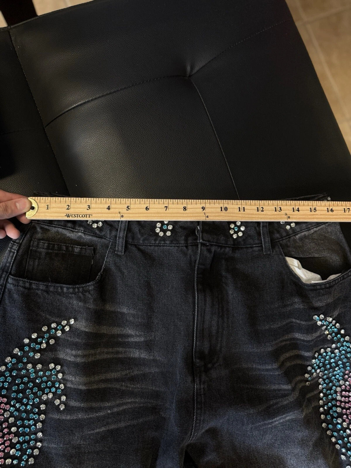 Vale Forever Crystal Black Jeans - Deadstockdenimla