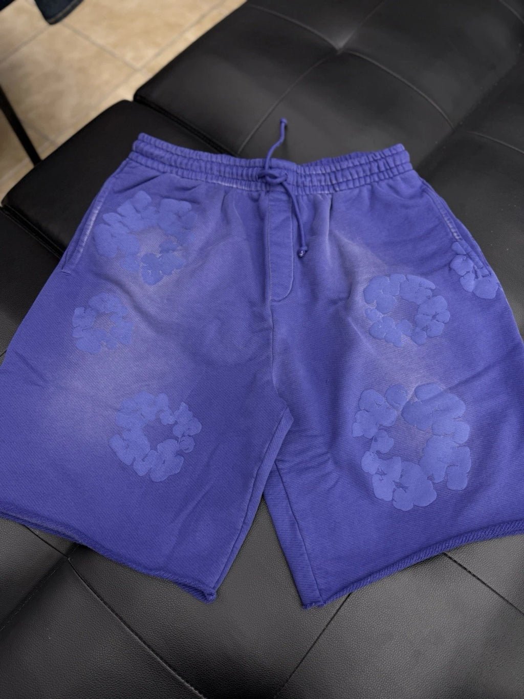 Denim Tears Cotton Wreath Shorts Blue