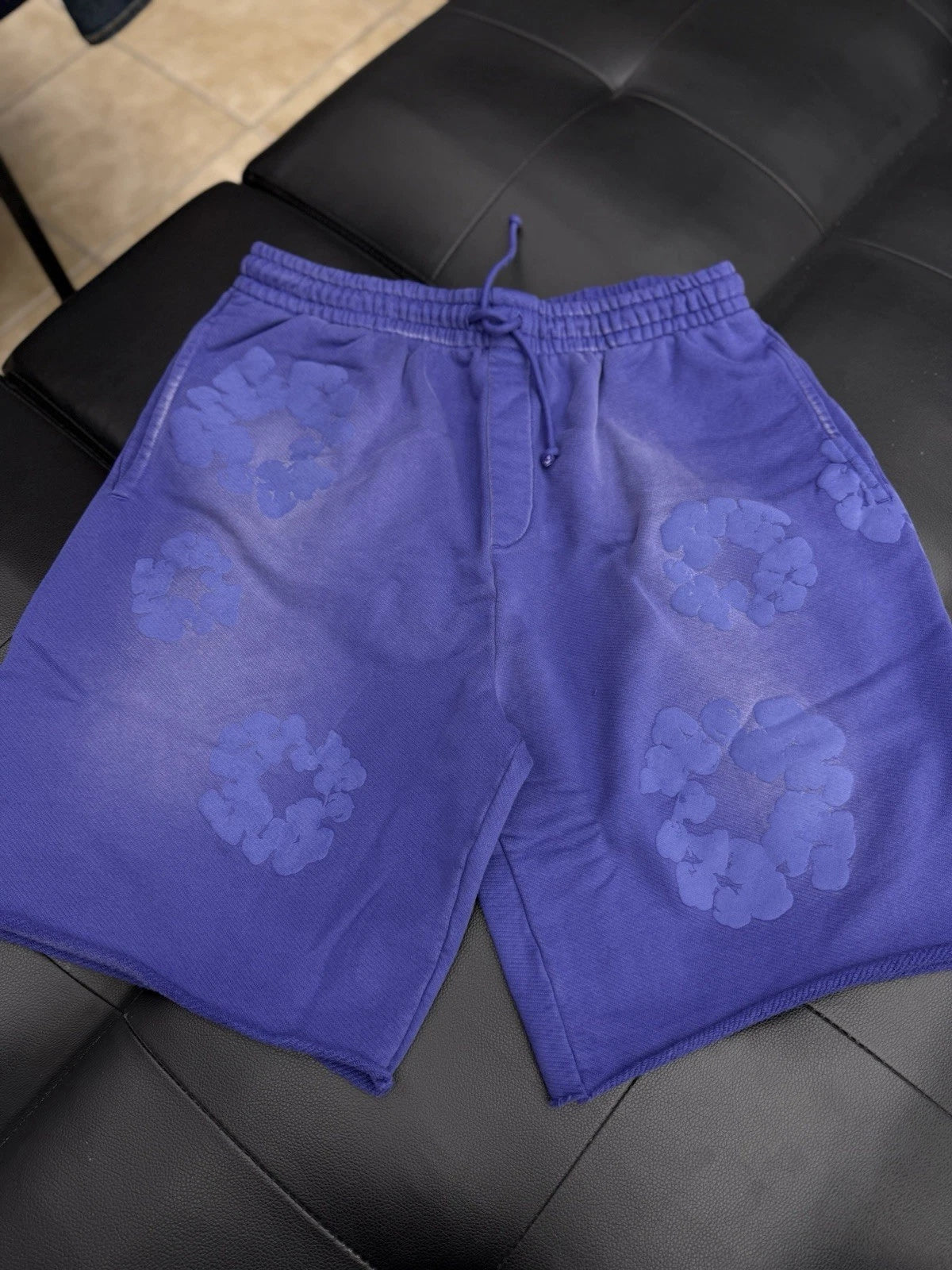 Denim Tears Cotton Wreath Shorts Blue