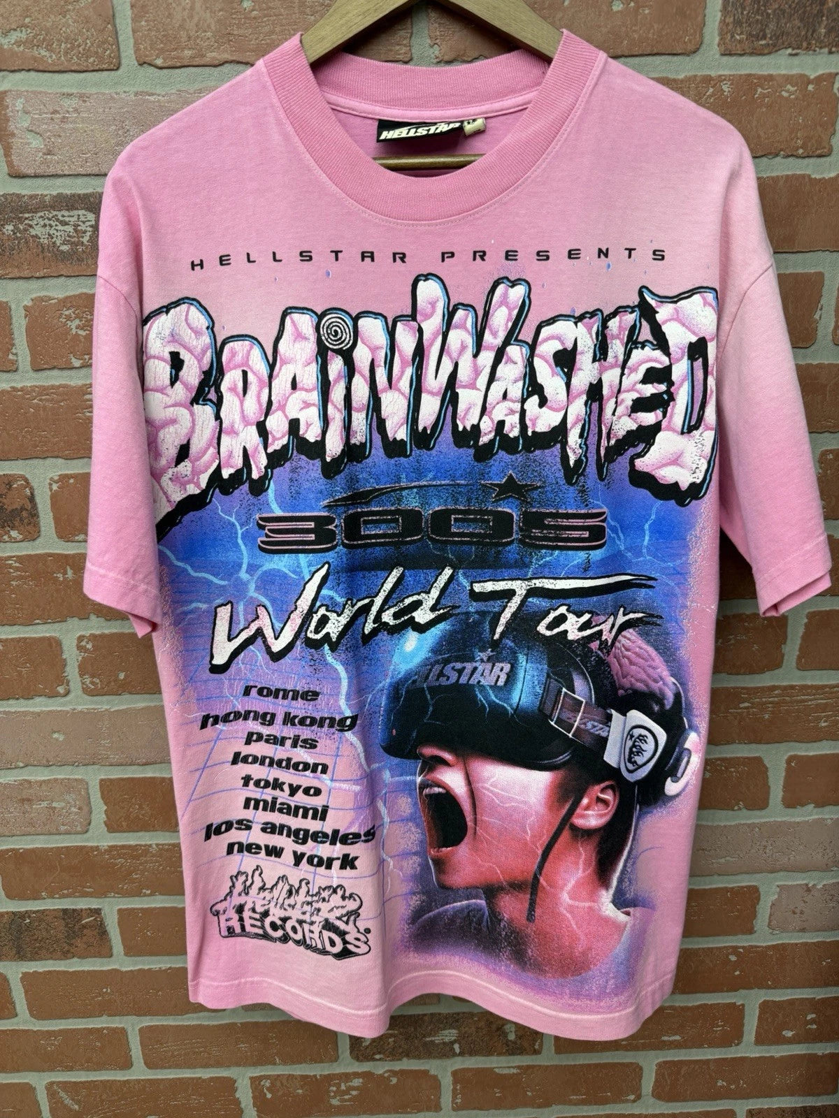Hellstar Pink Brain Wash T-Shirt - Deadstockdenimla