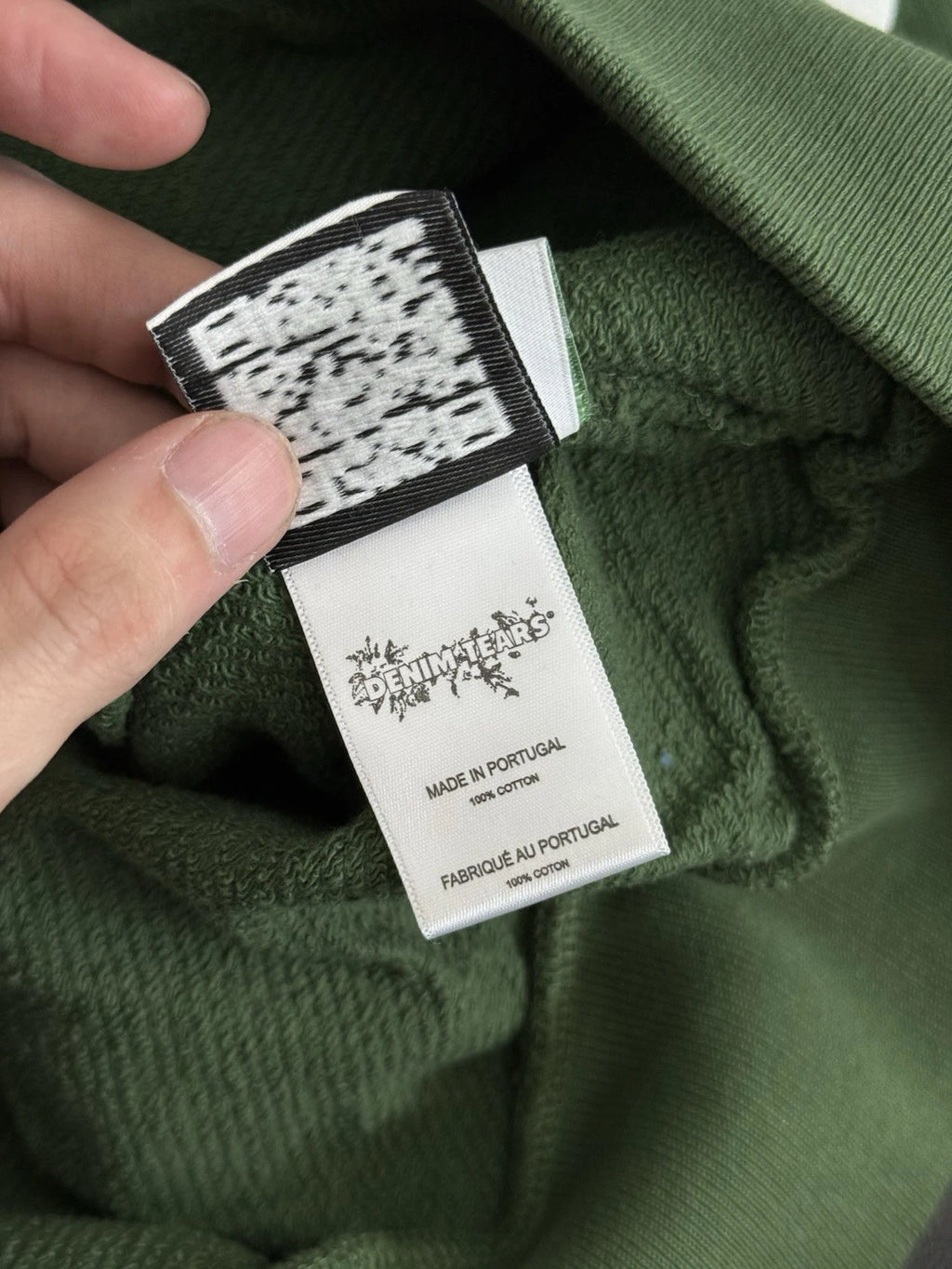 Denim Tears Cotton Wreath Green Zip Up Hoodie - Deadstockdenimla