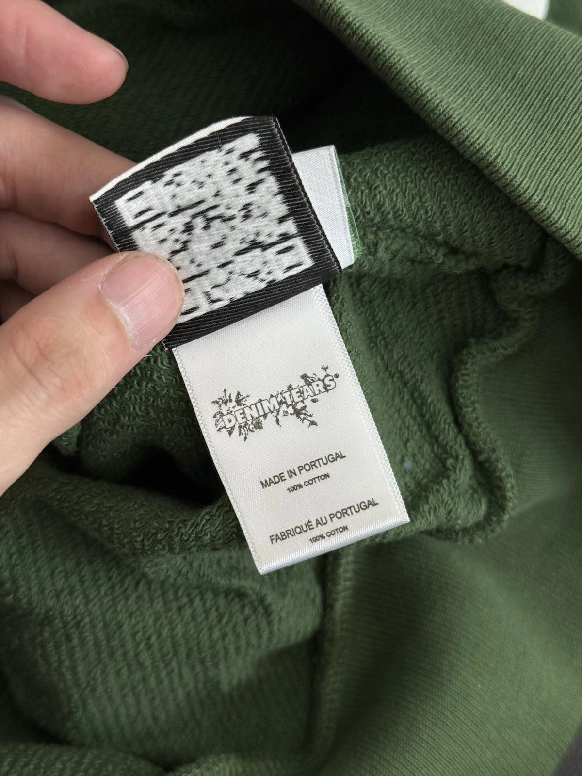 Denim Tears Cotton Wreath Green Zip Up Hoodie - Deadstockdenimla