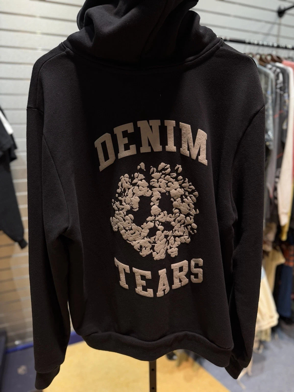 Denim Tears Zip Up Hoodie Black