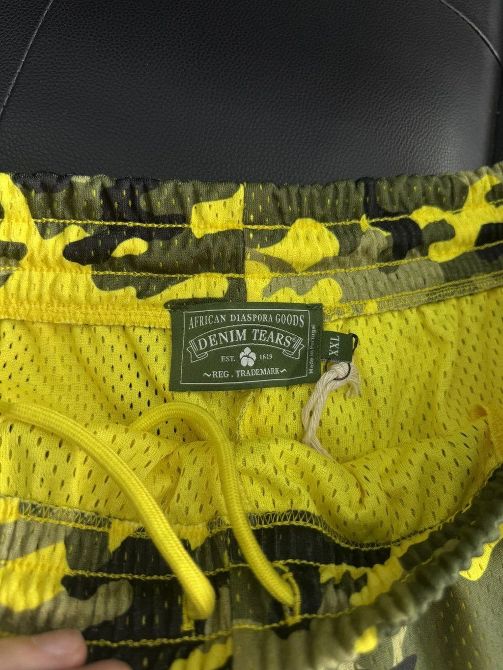 Denim Tears Mesh Summer Shorts Yellow Camo