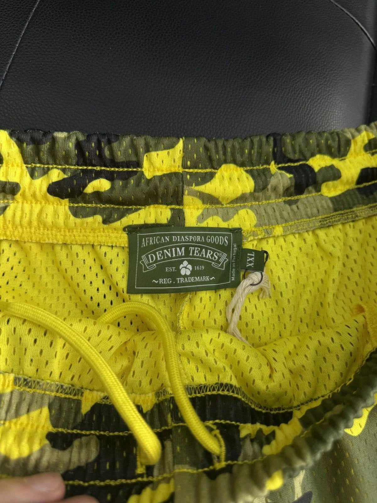 Denim Tears Mesh Summer Shorts Yellow Camo