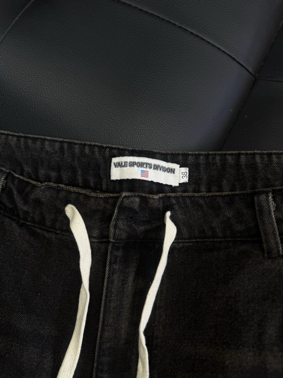 Valley Denim Studded Shorts Black/Brown - Deadstockdenimla
