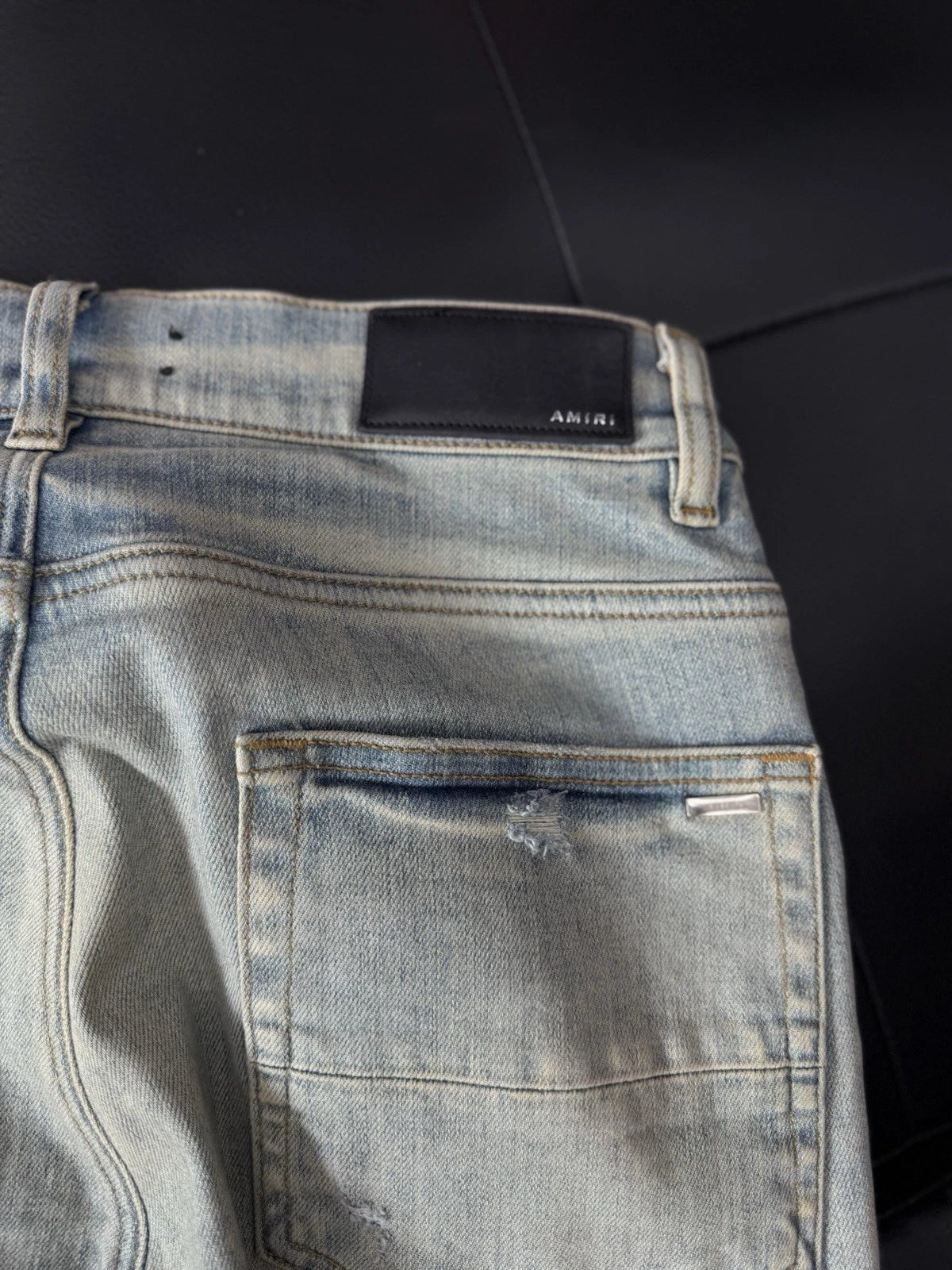 Amiri Jeans Blue Cheetah - Deadstockdenimla