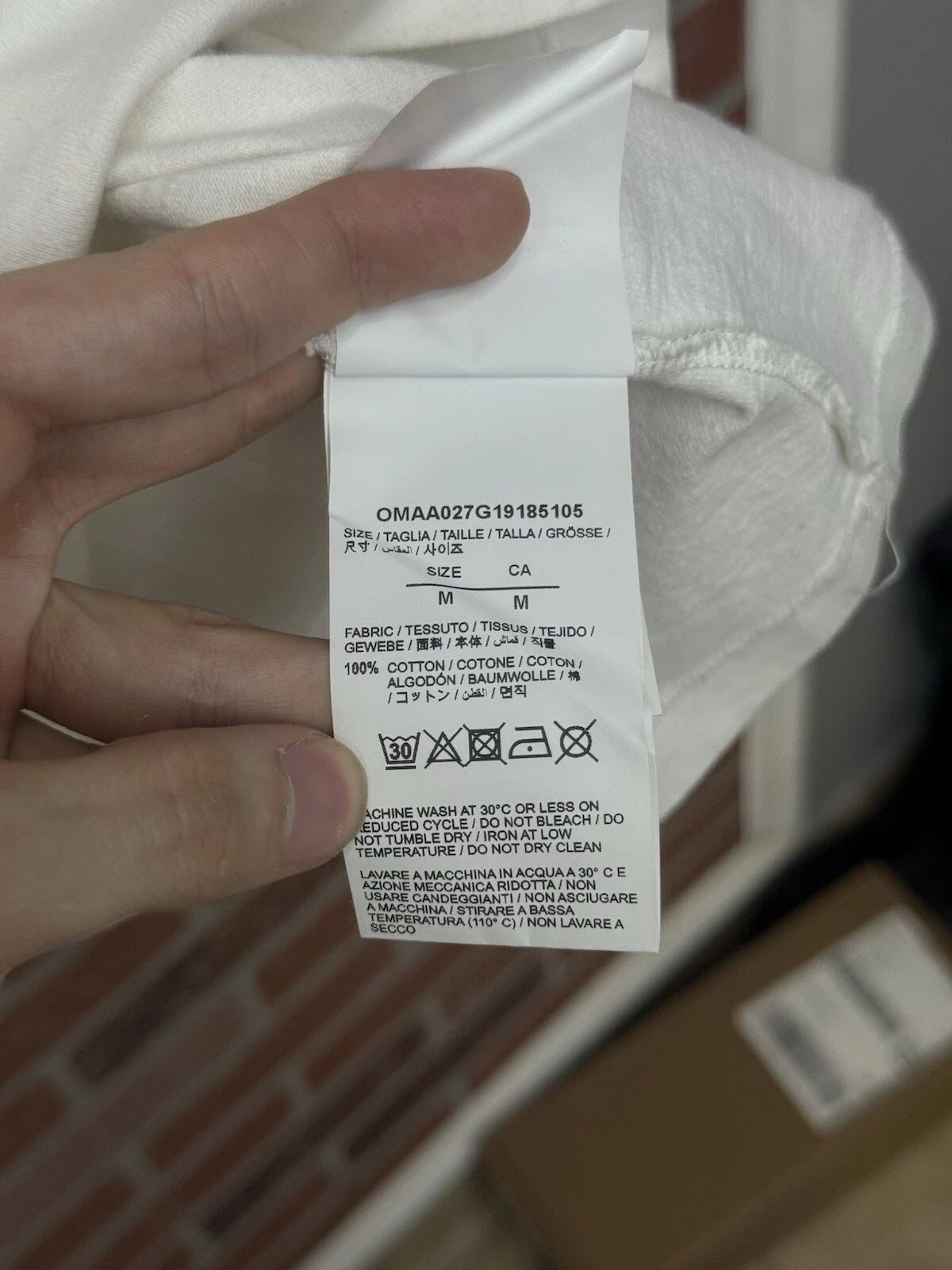 Off White "Cut Here" Logo T Shirt - Deadstockdenimla