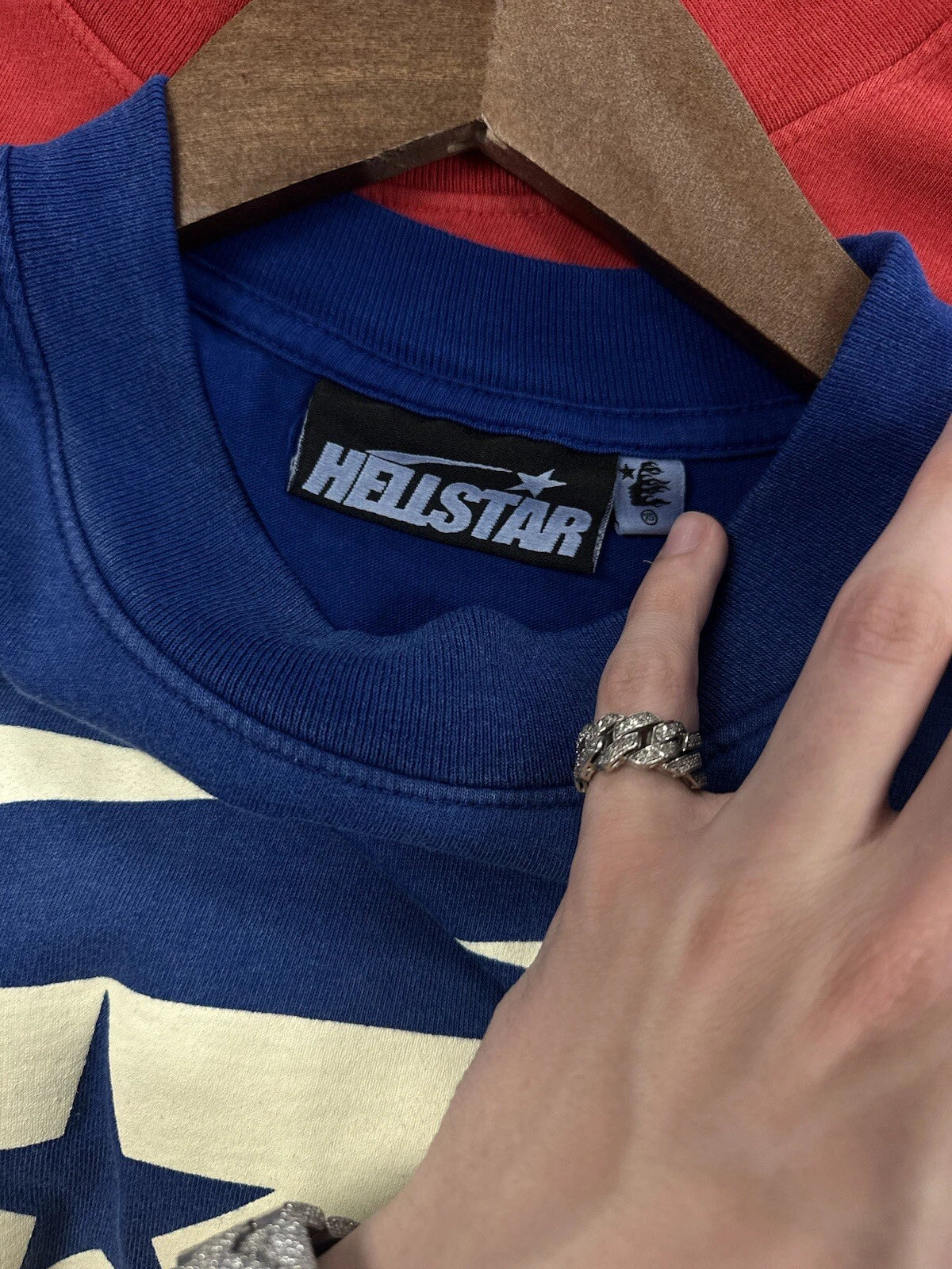 Hellstar Warm Up T-Shirt Blue - Deadstockdenimla
