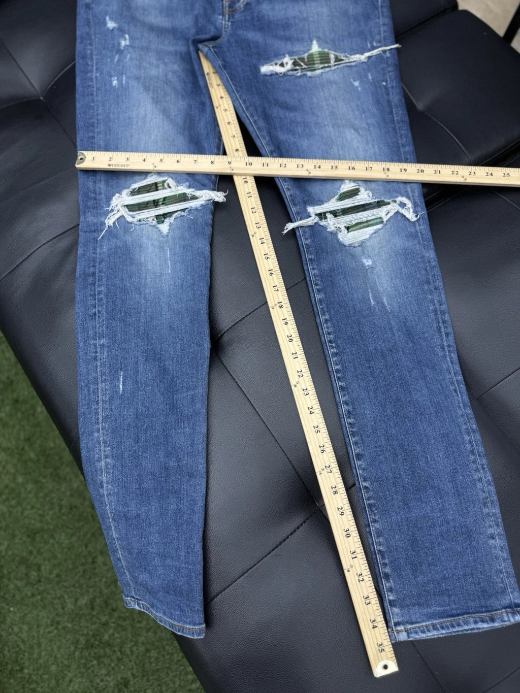 Amiri Jeans Blue Green MX1 - Deadstockdenimla