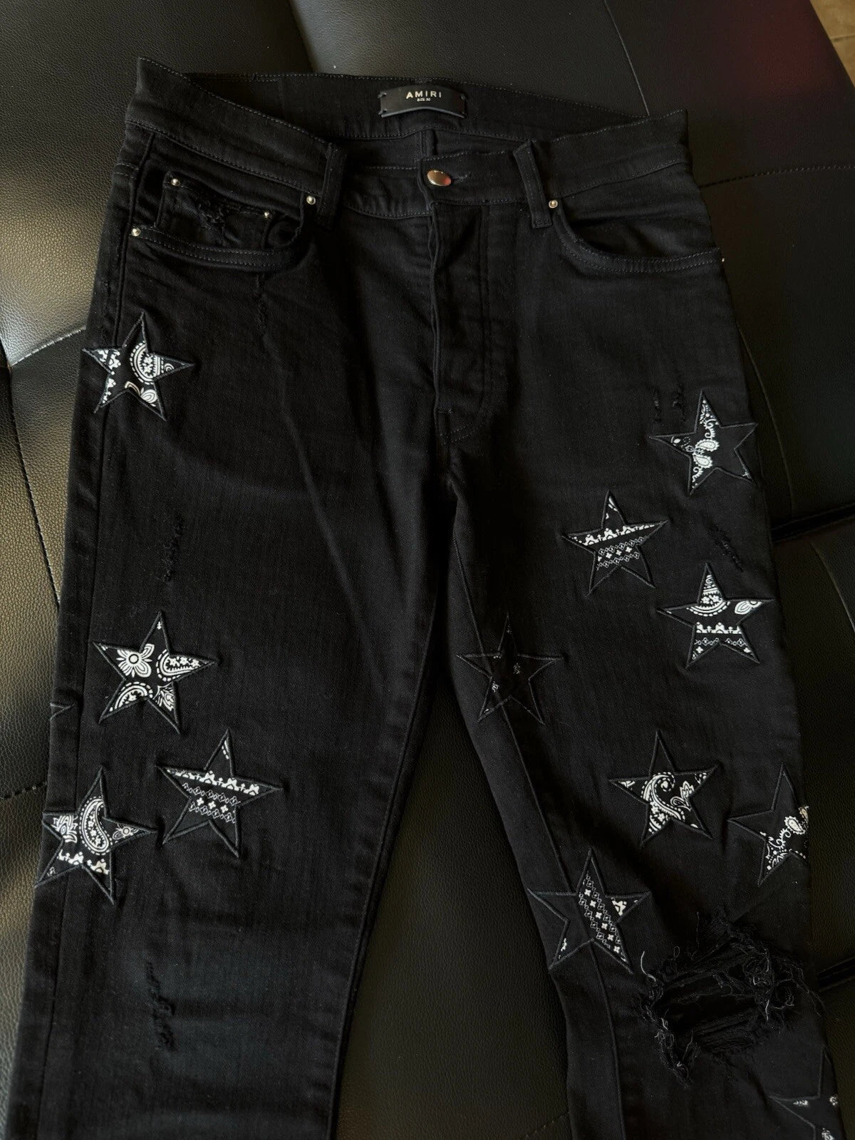 Amiri Jeans Black Star - Deadstockdenimla