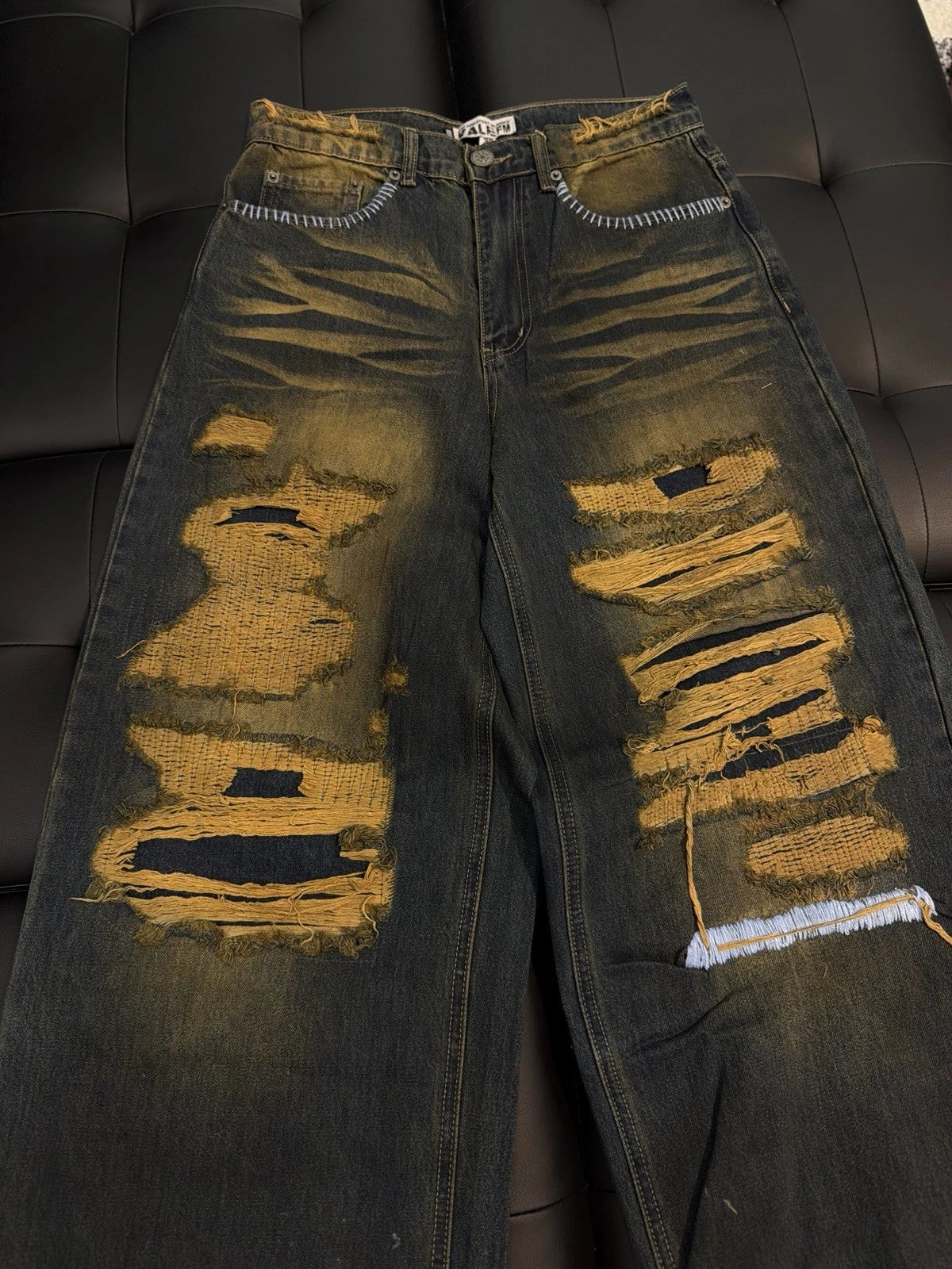 Valley Baggy Denim Blue Jeans - Deadstockdenimla