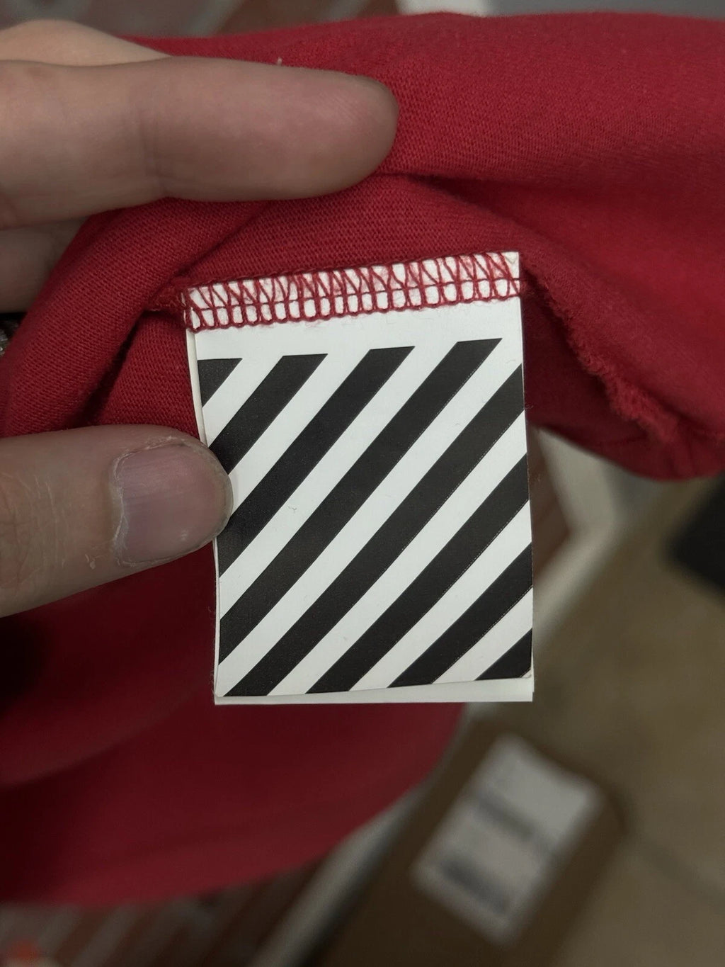 Off-White Cotton Shirt Red - Deadstockdenimla