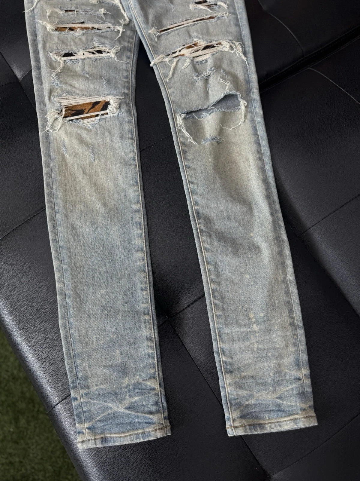 Amiri Jeans Blue Cheetah - Deadstockdenimla
