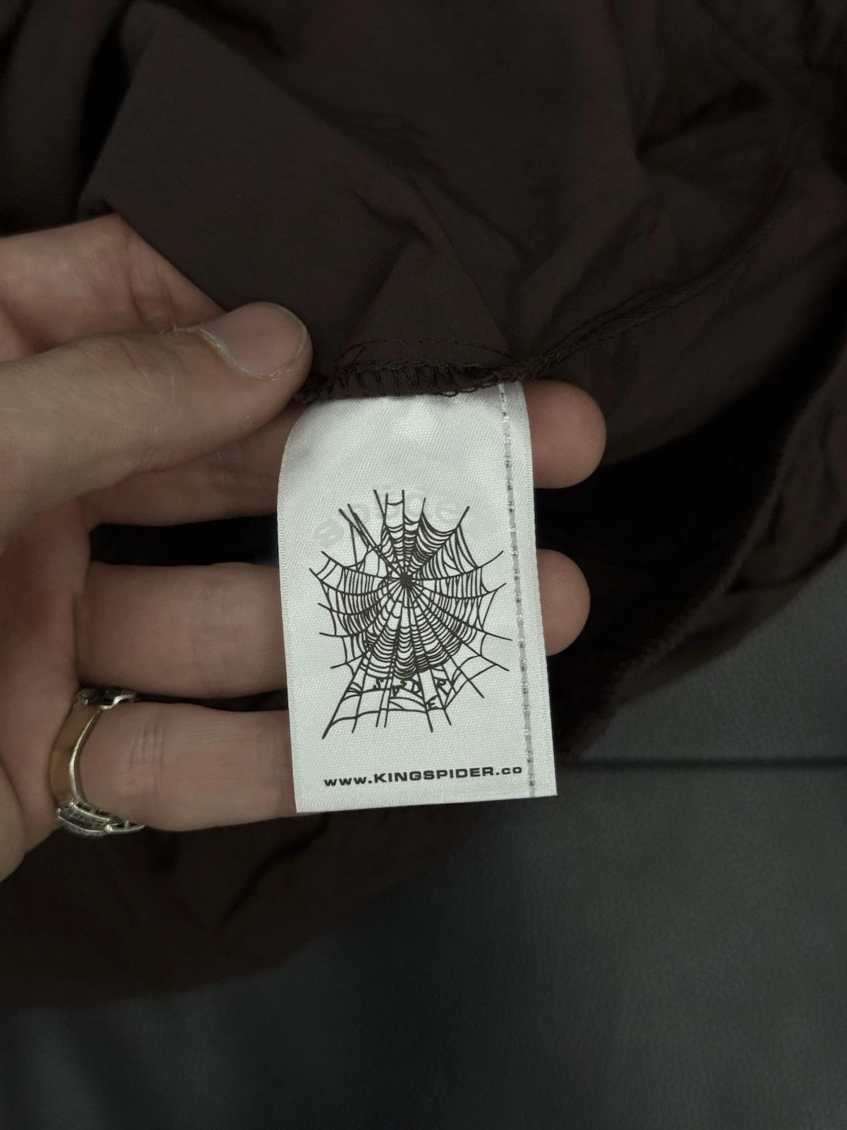 Sp5der Brown/Orange OG Double Layer Shorts - Deadstockdenimla