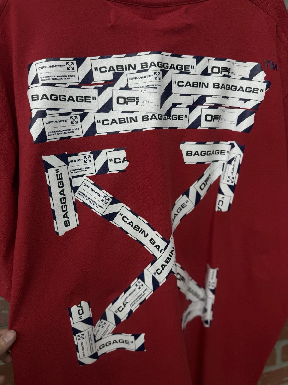 Off-White Cotton Shirt Red - Deadstockdenimla